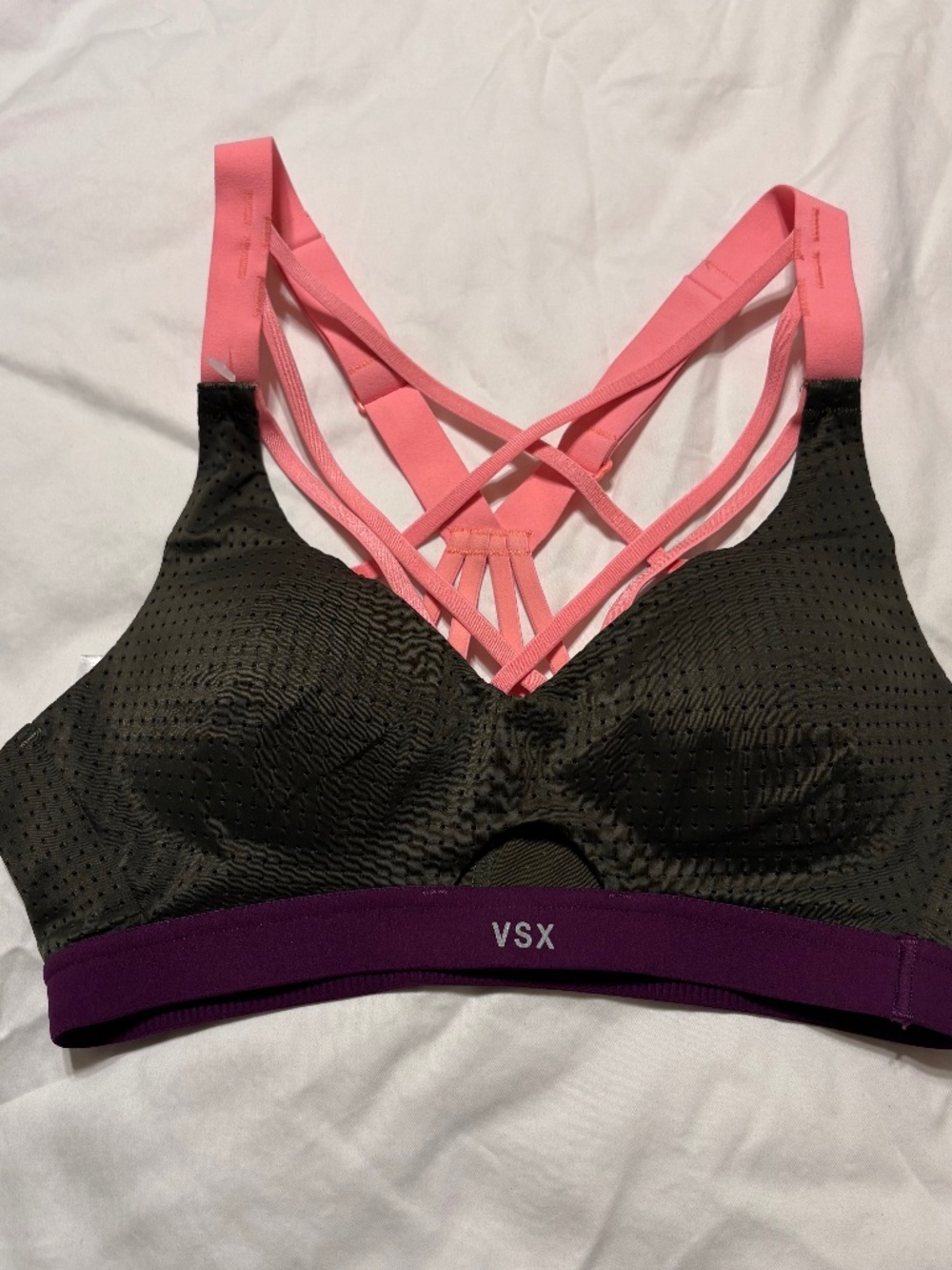 Y2K 2016 Victoria's Secret VSX Sport Strappy Back Sports Bra Rare Colorway 34A